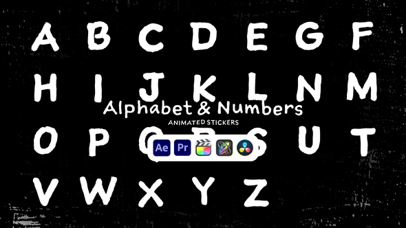 Alphabet Animated Stickers Elements template preview