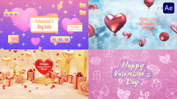 Valentines Day Titles Reveal Pack