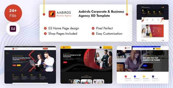 Aabirds Corporate & Business Agency XD Template