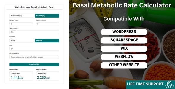 Basal Metabolic Rate (BMR) Calculator - Estimates your basal metabolic rate for your health.