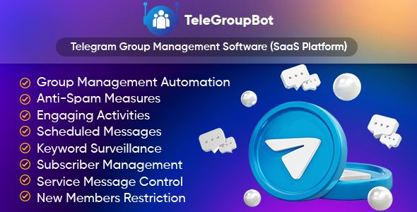 TeleGroupBot  Telegram Group Management Software (SaaS Platform)