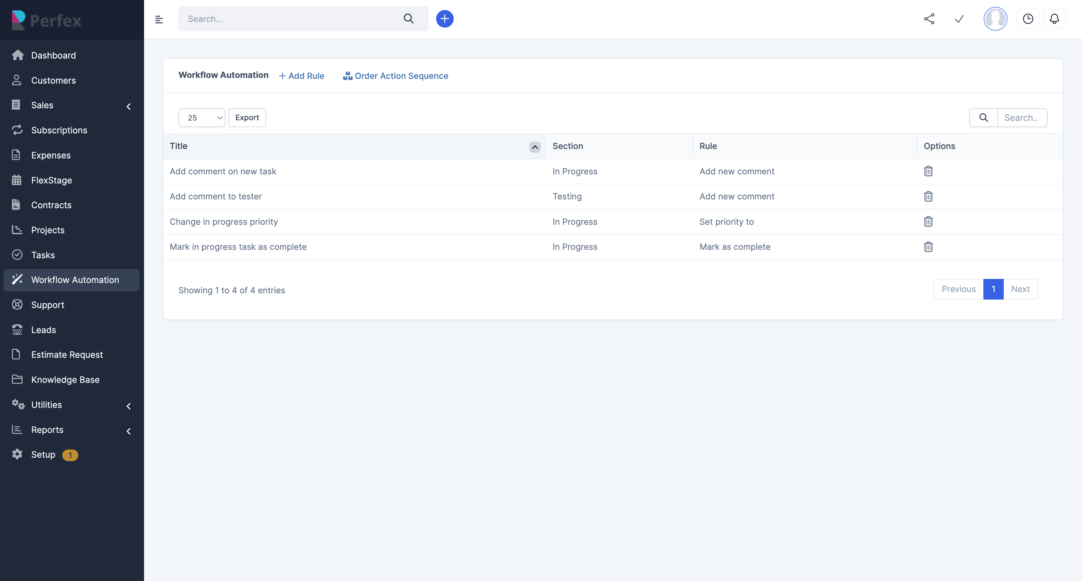 Workflow Rules and Automation Module for Perfex by flexibyte88 | CodeCanyon