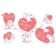 Valentines Day with Cute Cartoon Cats