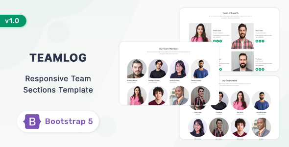 [DOWNLOAD]Teamlog - Bootstrap 5 Team Section Template