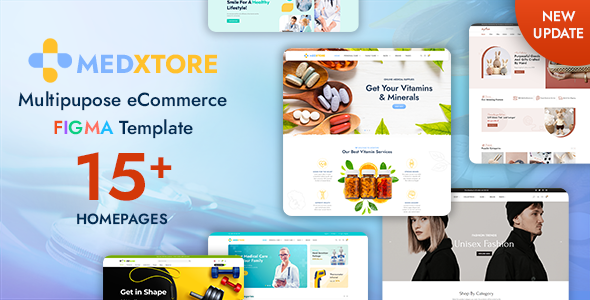 MedXtore – Multipurpose Health and Medical Figma Template