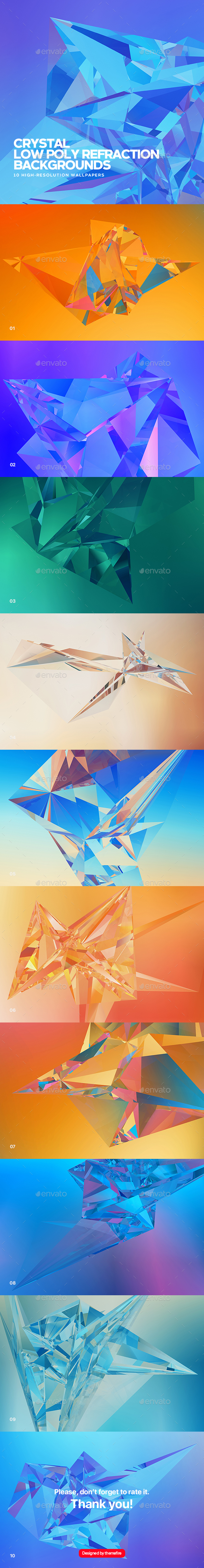 [DOWNLOAD]Crystal Low Poly Refraction Backgrounds