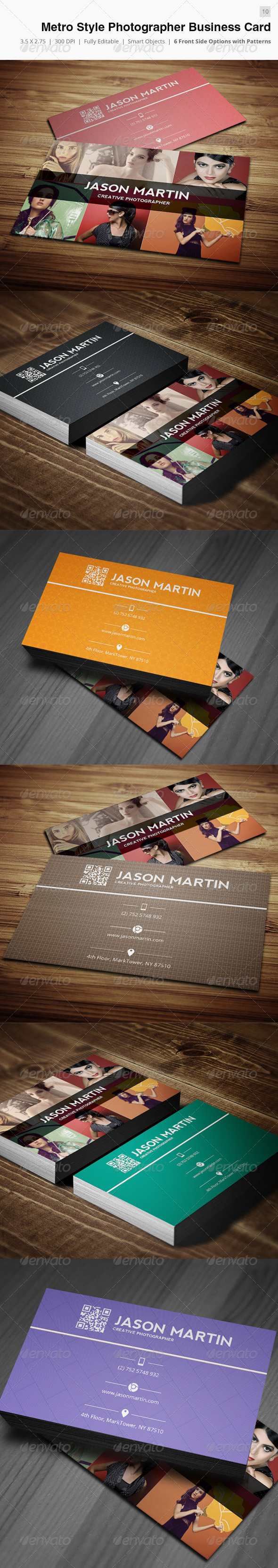 Metro Creative Photographer Business Card - 10 - Creative Business Cards