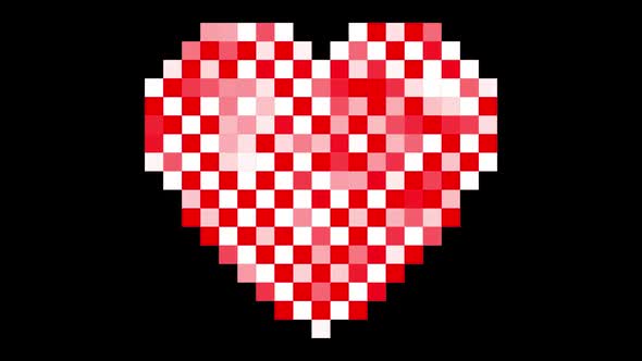Red White Pixel Love Digital Alpha Heart Singapore Indonesia Poland Monaco Denmark England Canada