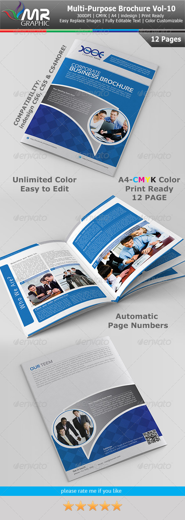 Multipurpose Business Brochure Template Vol-10 - Corporate Brochures