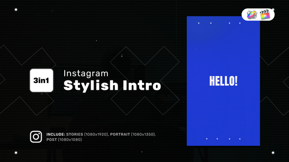 Instagram Stylish Intro for Apple Motion and FCPX