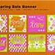 Pink Flat Design Spring Sale Square Banner