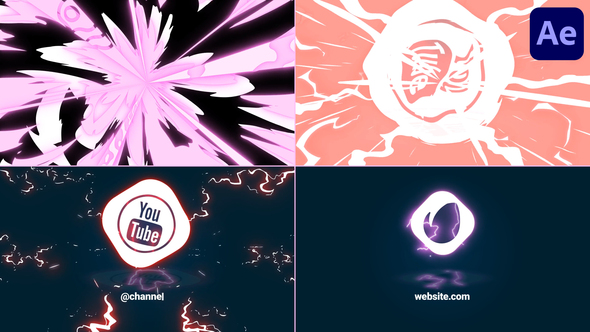 Energy Blast Logo Reveal for After Effects