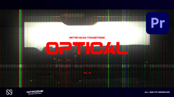 Retro Scanlines Optic Transitions Vol. 01 for Premiere Pro