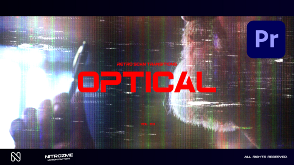 Retro Scanlines Optic Transitions Vol. 03 for Premiere Pro
