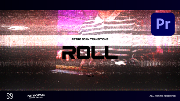 Retro Scanlines Roll Transitions Vol. 01 for Premiere Pro