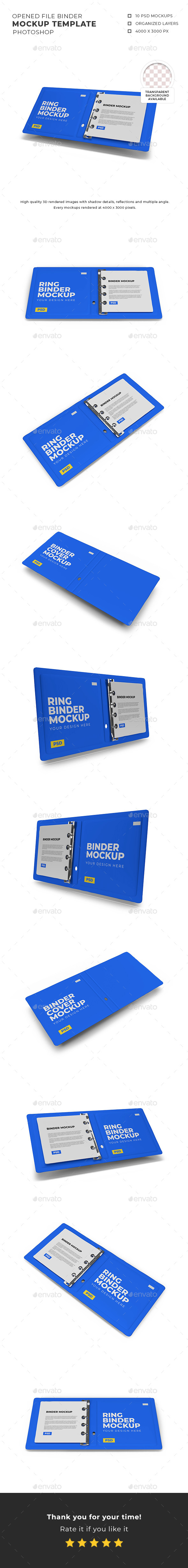 Opened Binder Mockup Template Set