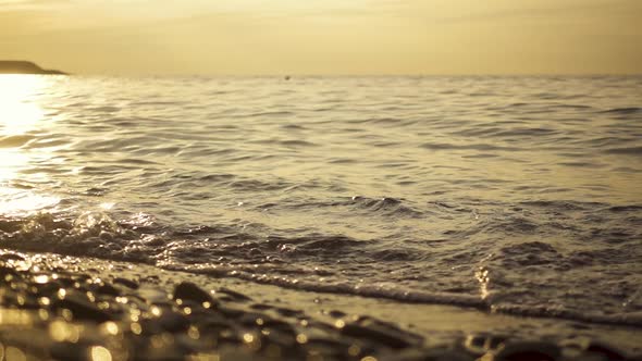 Pebble Beach in the Setting Sun 