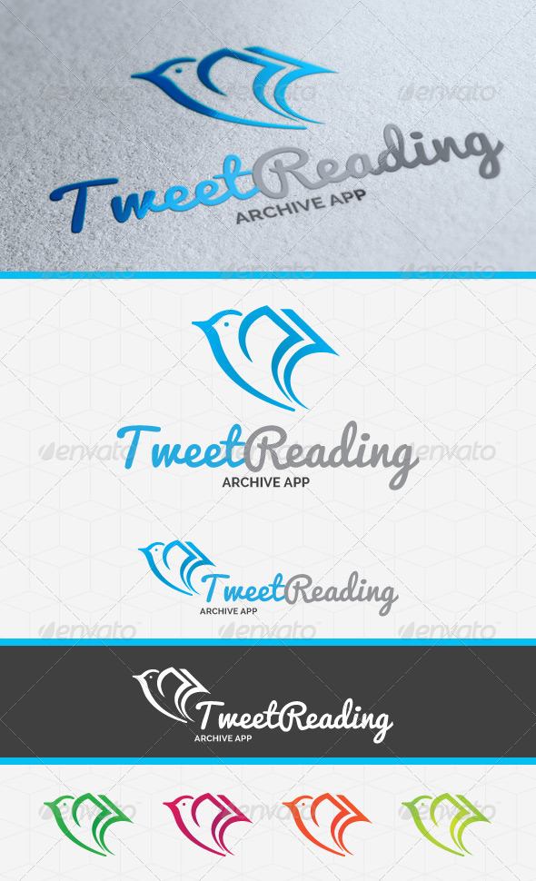 Tweet Reading Logo Template - Animals Logo Templates