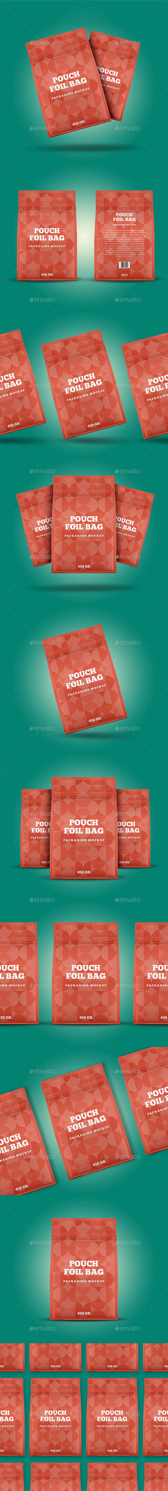 Pouch Foil Bag packaging Mockup