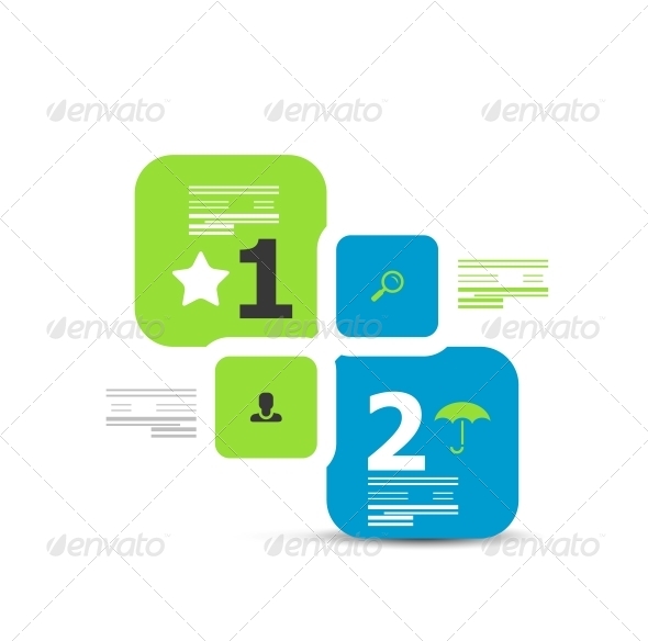 Modern infographic geometric numbered banner - Web Technology