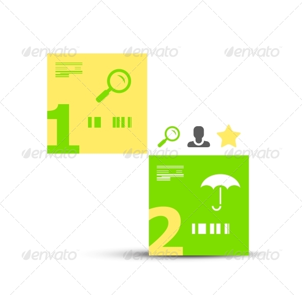 Modern infographic geometric numbered banner - Web Technology