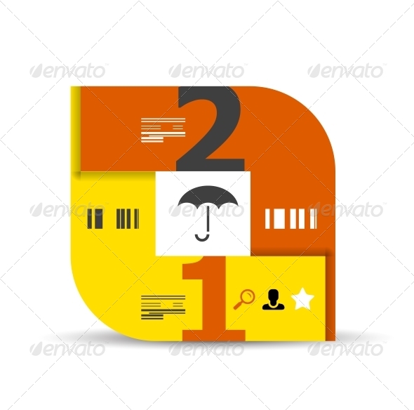 Modern infographic geometric numbered banner - Web Technology