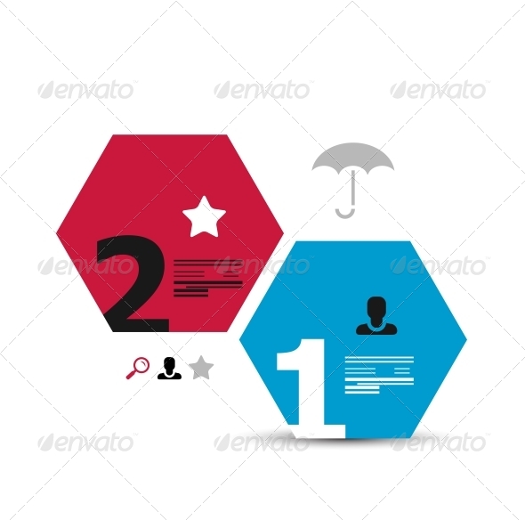 Modern infographic geometric numbered banner - Web Technology