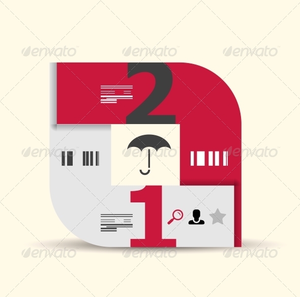 Modern infographic geometric numbered banner - Web Technology