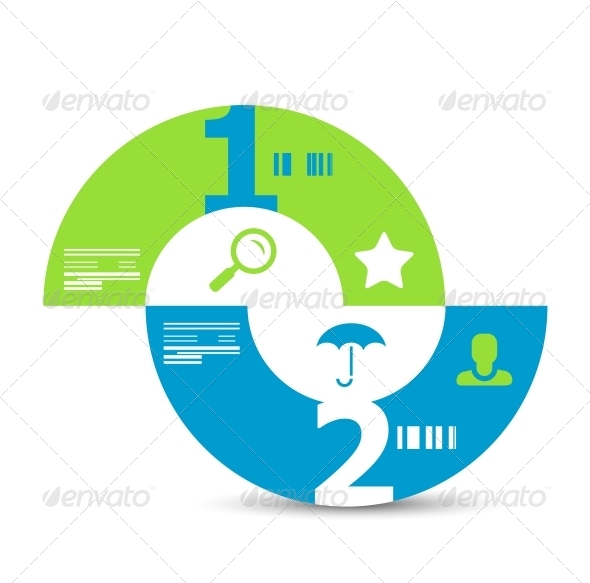 Modern round infographic design template - Web Elements Vectors