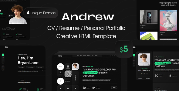 Andrew - Personal Portfolio Resume HTML