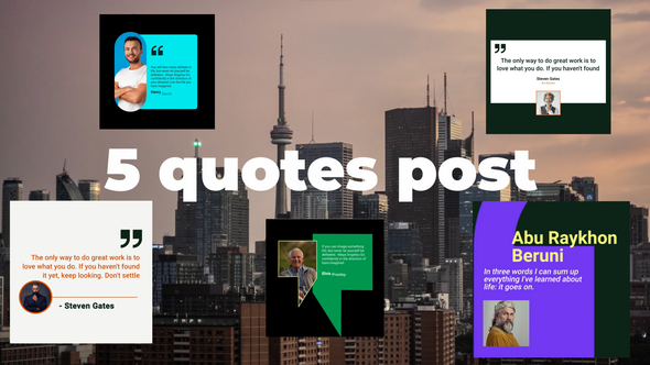 Quotes Post Pack Video Displays template preview