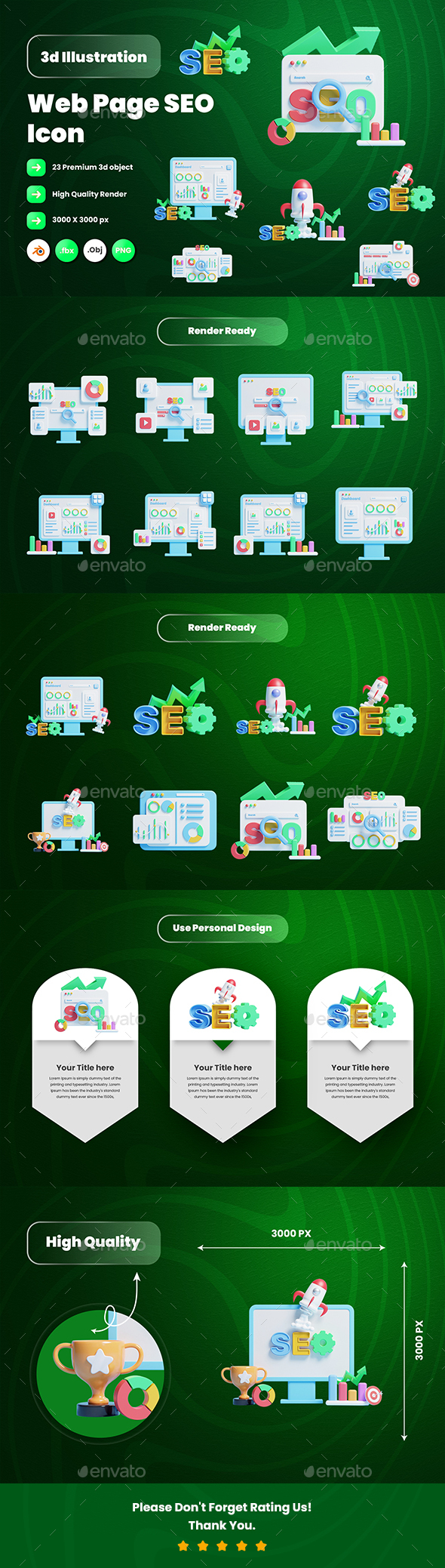 [DOWNLOAD]Web page SEO 3d Illustration Icon Pack