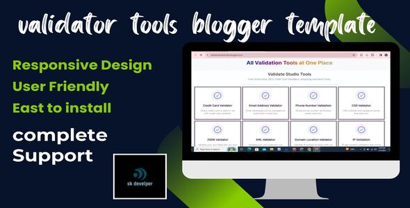 Validator Studio Built-in Theme + Scripts in Blogspot