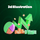 Business Growth 3d Illustration Icon Pack