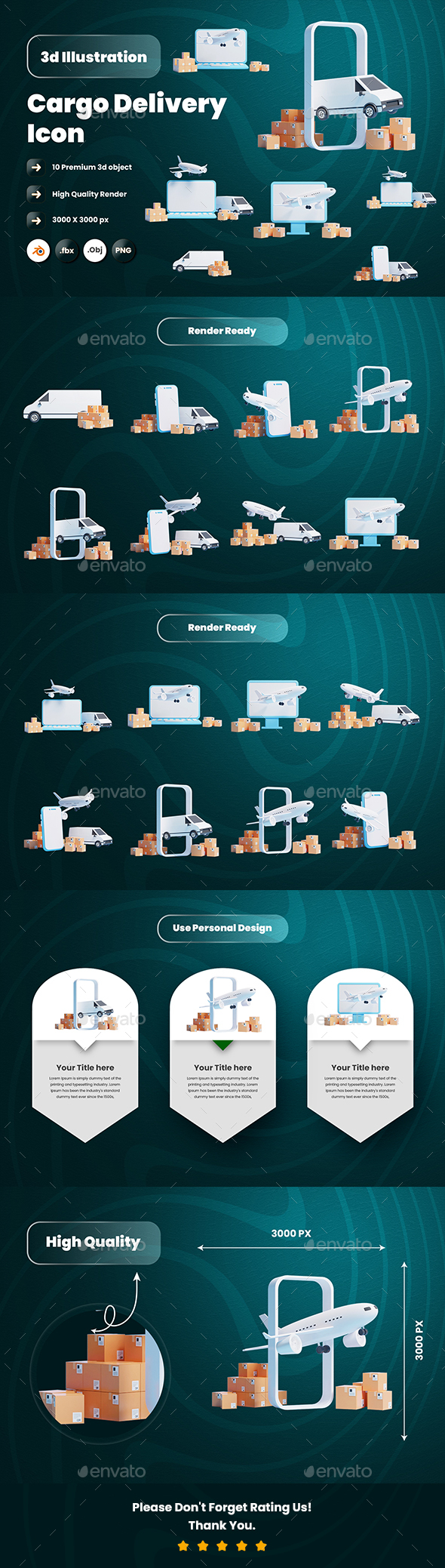 [DOWNLOAD]Cargo Delivery 3d Illustration Icon Pack-2
