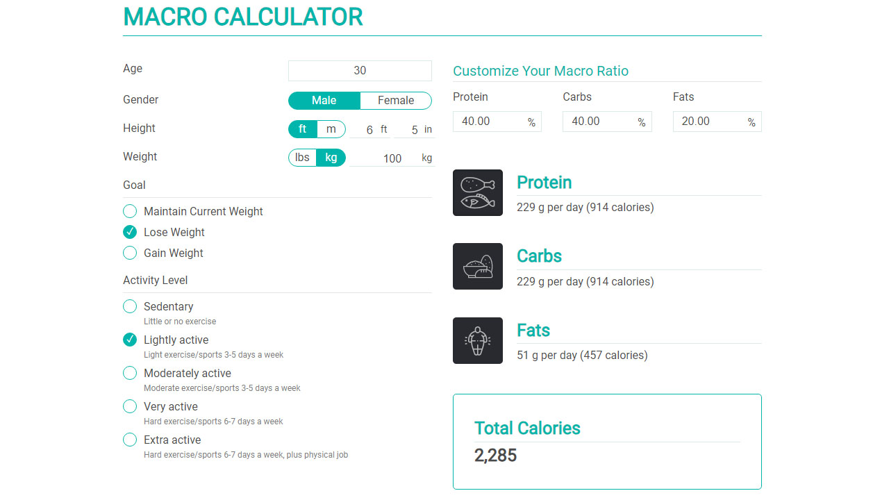 MACRO Calculator - Optimize Your Health And Fitness Goals. By OceanITPark