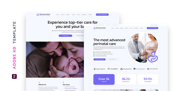 Omnicare – Reproductive & Perinatal Center Template for Adobe XD