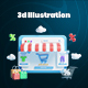 Online Store 3d Illustration Icon Pack