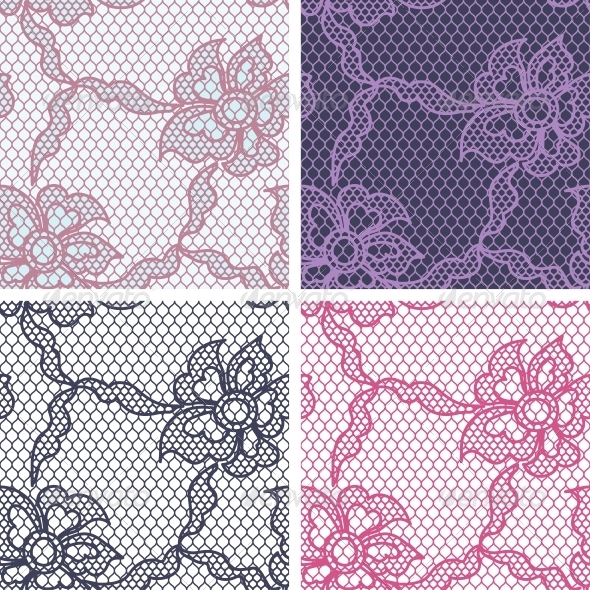 Lace Fabric Seamless Patterns. - Patterns Decorative