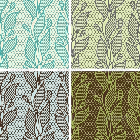 Lace Fabric Seamless Patterns. - Patterns Decorative