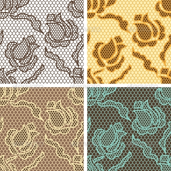 Lace Fabric Seamless Patterns. - Patterns Decorative