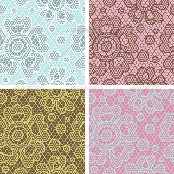 Lace Fabric Seamless Patterns. - Patterns Decorative