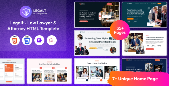 Legalt - Law Lawyer & Attorney HTML Template