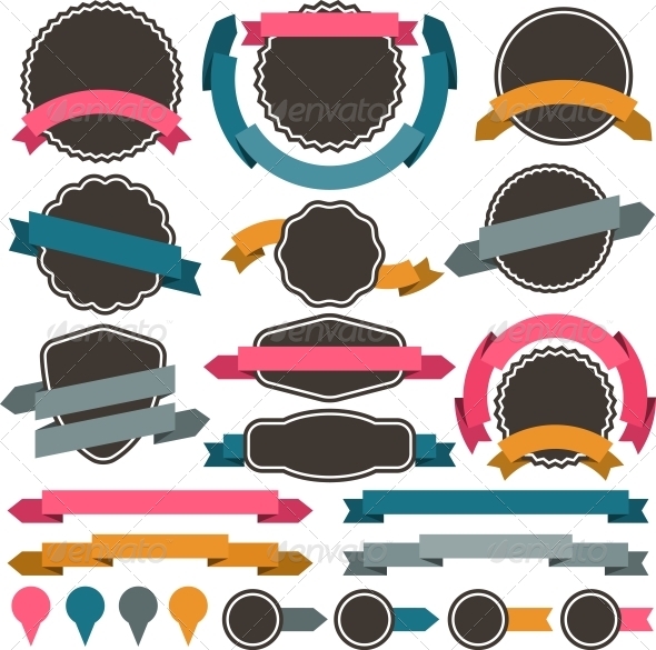 Set of Retro Design Elements. - Decorative Symbols Decorative
