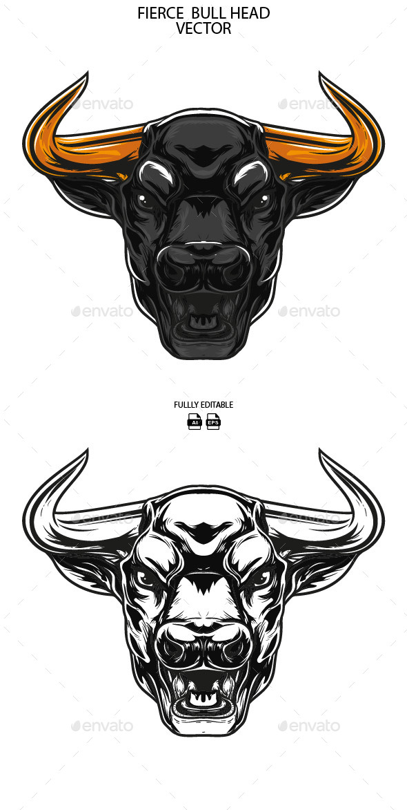 fierce bull head