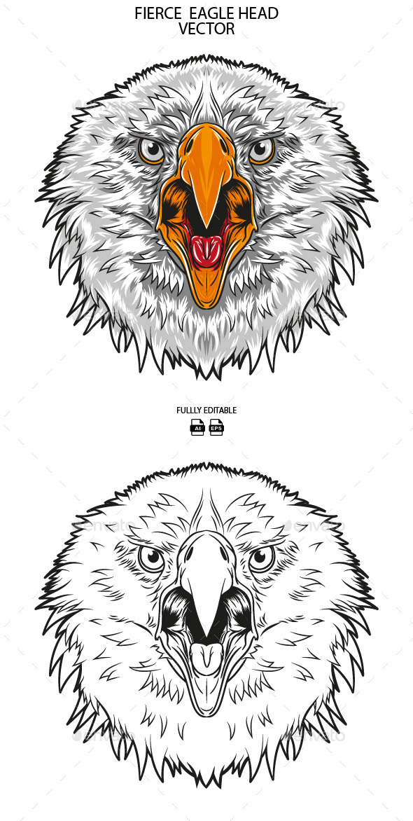 fierce eagle head
