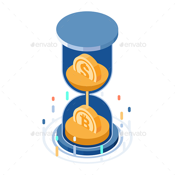 [DOWNLOAD]Isometric Dollar Turned into Bitcoin Inside Hourglass