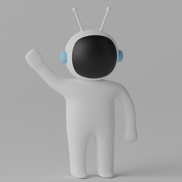 Cartoon Astronaut 3D model