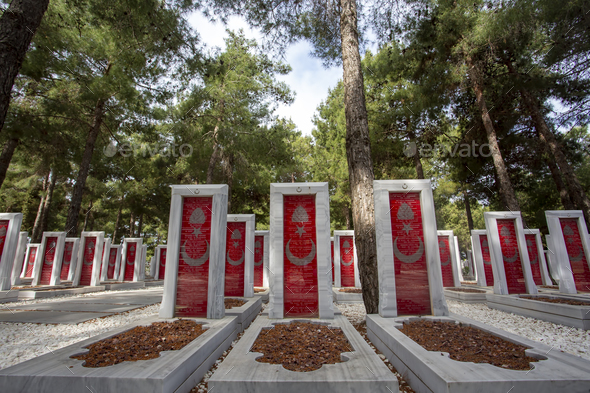 Canakkale, Turkey Canakkale Martyrs Memorial military cemetery is a war ...