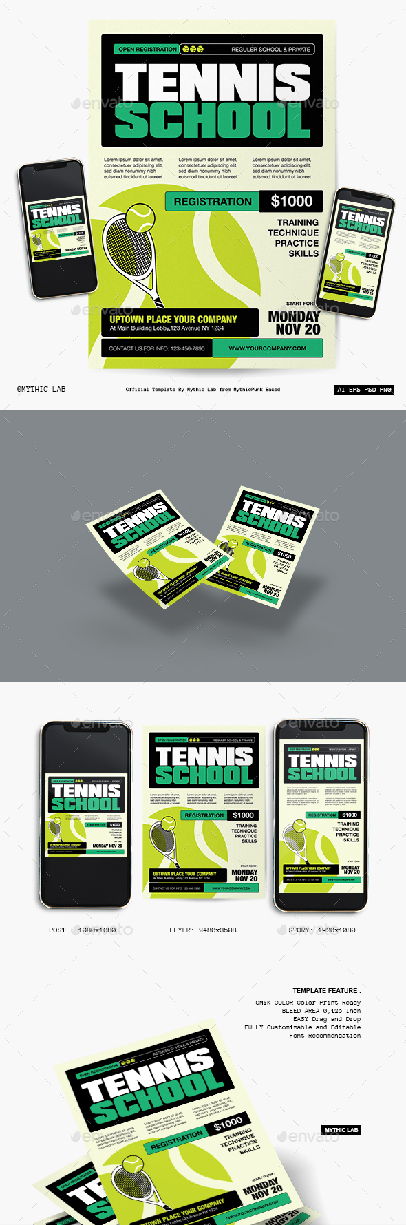 Tennis School Flyer